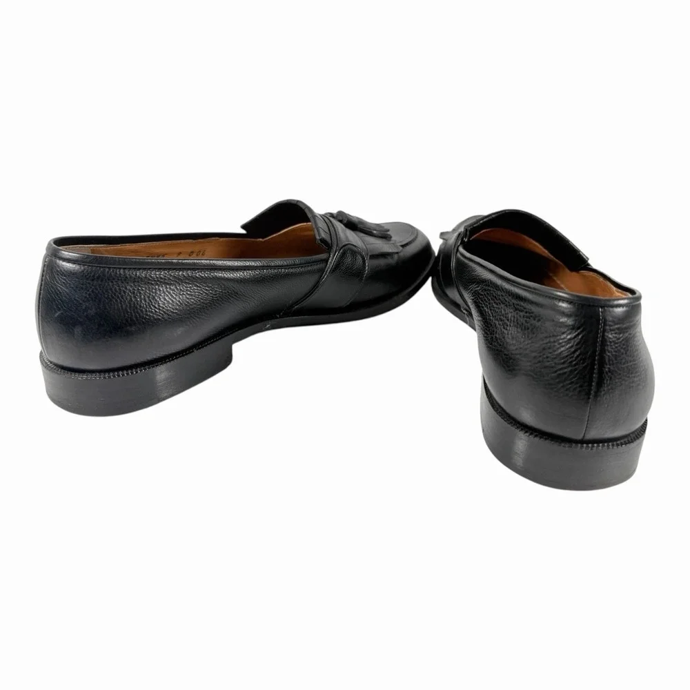 Cole Haan Man 7D Pinch Tassel Loafers DressShoes Black Genuine American Handsewn